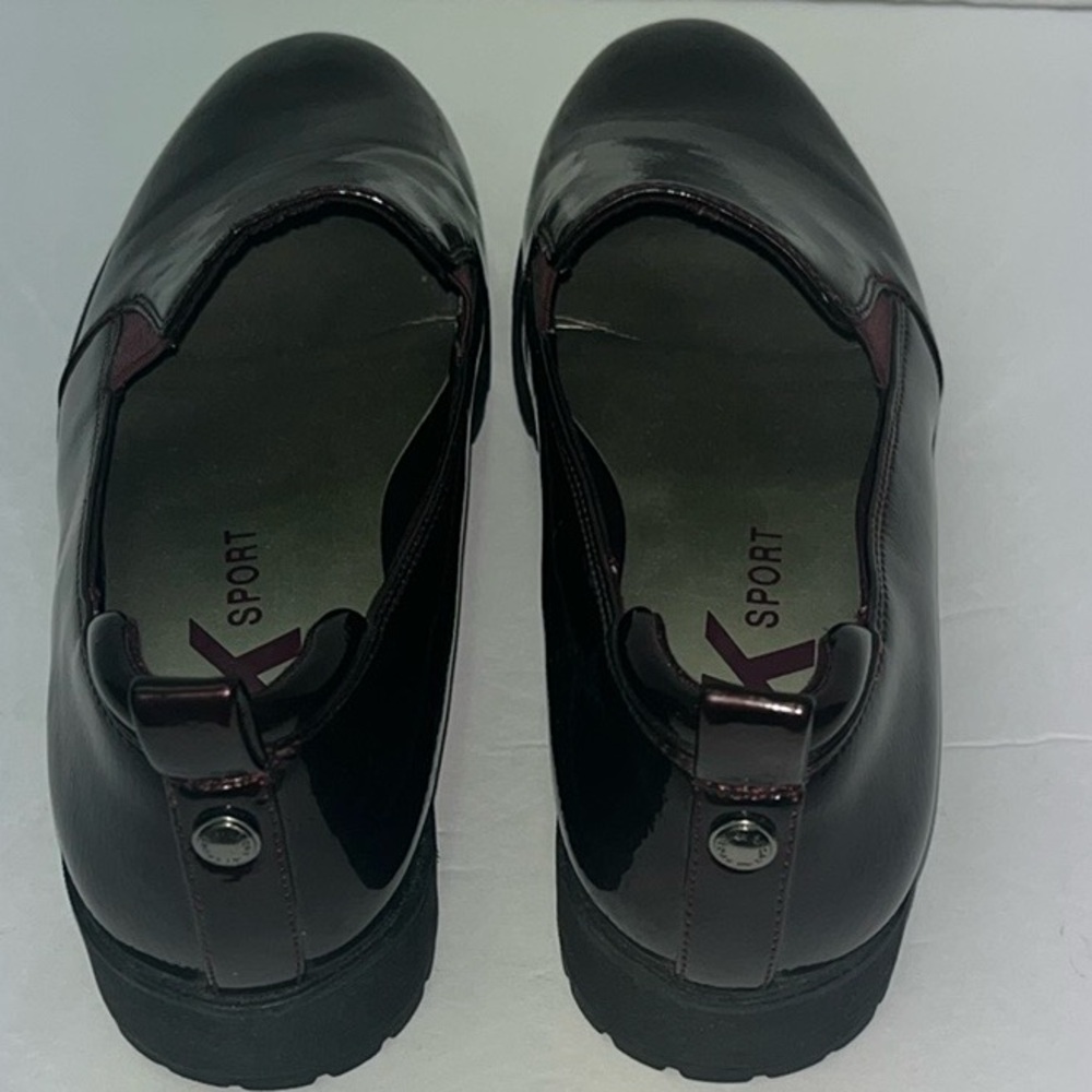 Anne Klein AK Sport Burgundy Patent Leather Slip-On Shoes - Picture 2 of 7